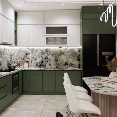 Đá ốp bếp MAC GREEN