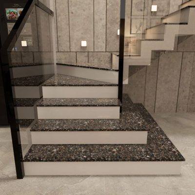 Đá lát cầu thang XANH BƯỚM