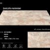 Đá Marble Sakura Manami nhập khẩu Brazil với vân cam hồng sang trọng.