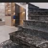 Ứng dụng đá Marble Hermes Grey ốp cầu thang sang trọng