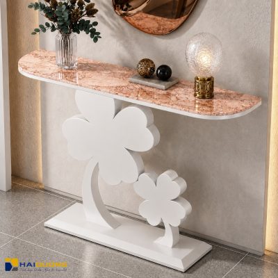 Mặt Bàn Console Bằng Đá BVLGARI PINK