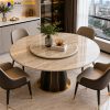 Mặt bàn ăn đá cẩm thạch Daino Beige màu kem sang trọng cho phòng ăn