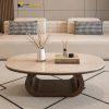 Bàn sofa phòng khách hình elip bằng đá tự nhiên Rosa Light