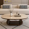 Bàn sofa phòng khách hình elip bằng đá tự nhiên Sand Stone
