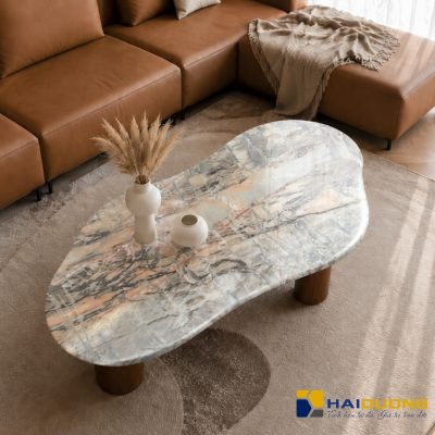 Mặt Bàn Sofa Bằng Đá Aurora Beige