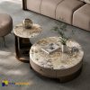 Mặt bàn sofa hình tròn đá tự nhiên Palis Pandora
