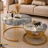 Mặt bàn sofa hình tròn đá tự nhiên Purple East