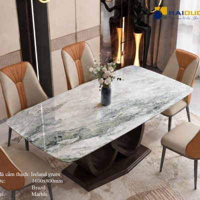 Mặt Bàn Ăn Bằng Đá Marble IRELAND GREEN