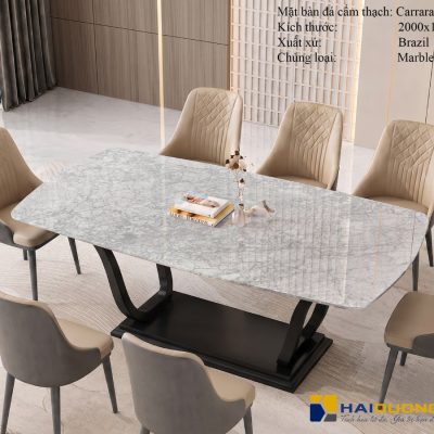 Mặt Bàn Ăn Bằng Đá Marble CARRARA WHITE