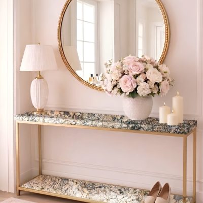 Mặt Bàn Console Bằng Đá Xuyên Sáng New Pandora