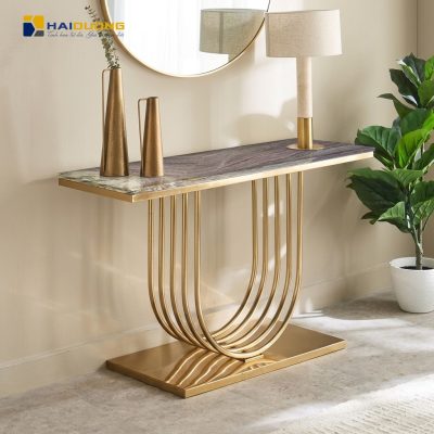 Mặt Bàn Console Bằng Đá Marble Purple East