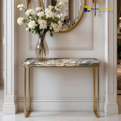 Mặt Bàn Console Phào Chỉ Bằng Đá Marble Purple East