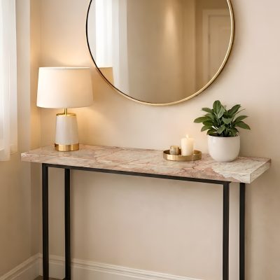Mặt Bàn Console Bằng Đá Marble Sakura Minami
