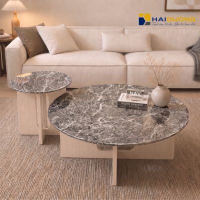 Mặt Bàn Sofa Tròn Tiffery Grey