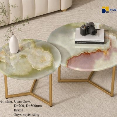 Mặt Bàn Sofa Tròn CYAN ONYX