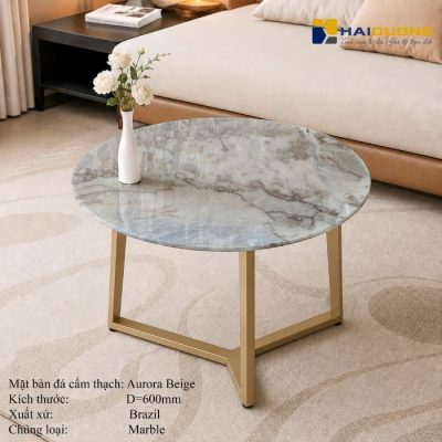 Mặt Bàn Sofa Tròn AURORA BEIGE